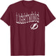 Tampa Bay Lightning Wave Blue NHL Officially Licensed T-Shirt - T-Shirt | Maroon