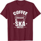 Coffee and Ska Music T-Shirt - T-Shirt | Maroon