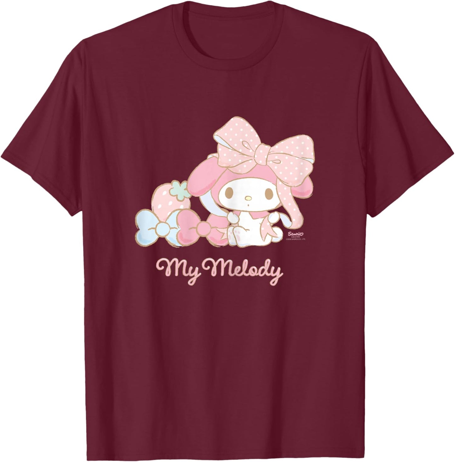 Hello Kitty - Sweet My Melody T-Shirt - T-Shirt | Maroon