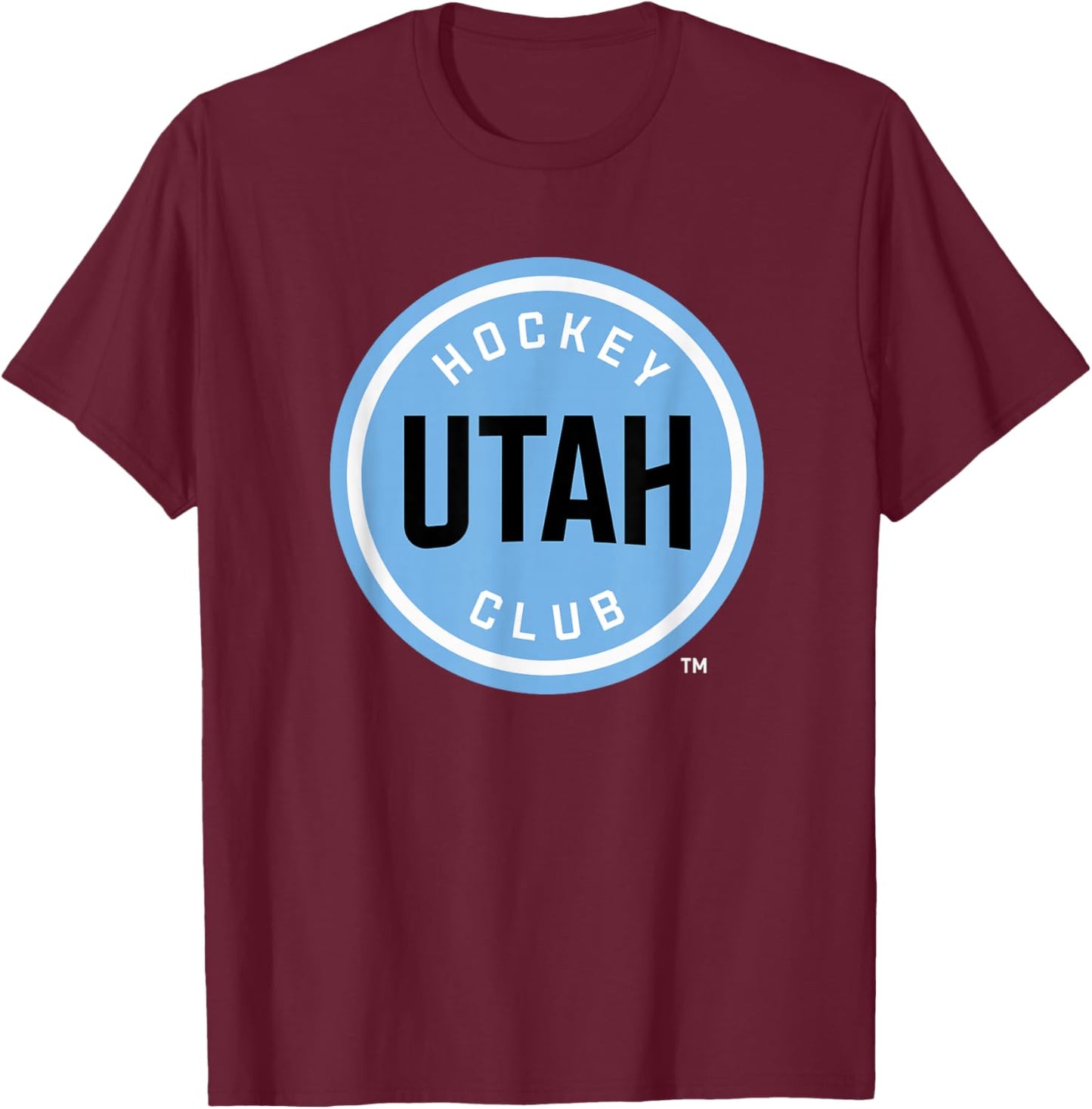 Utah Hockey Club Icon Dark Heather Officially Licensed T-Shirt - T-Shirt | Maroon