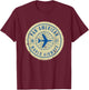 Pan Am 1927 World Airways Plane Badge Logo T-Shirt - T-Shirt | Maroon