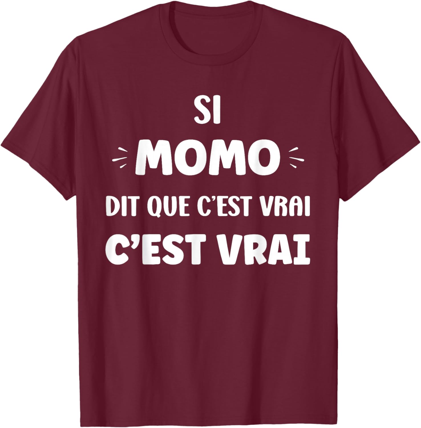 Humorous Si Momo Says That It's True First Name Humor Momo T-Shirt - T-Shirt | Maroon