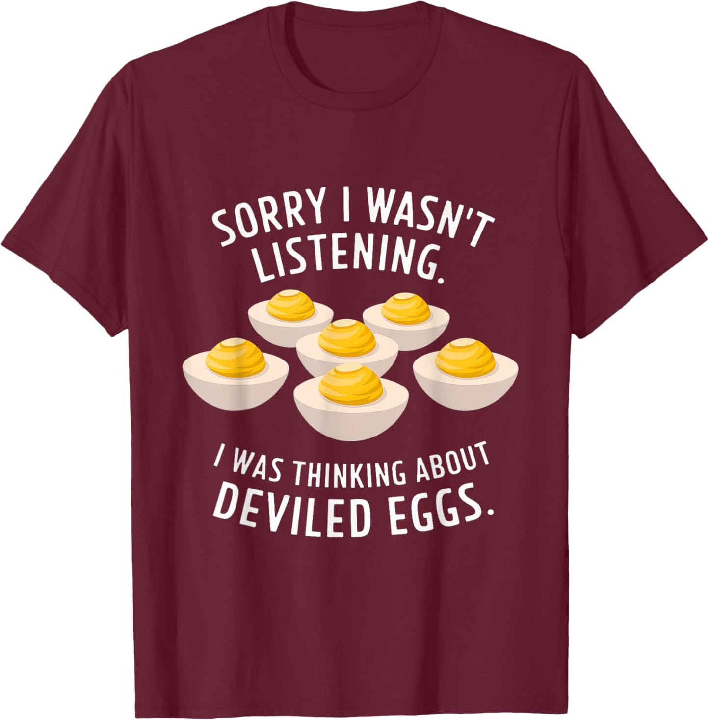 Deviled Egg Omelet Funny Food Lover Foodie Women Men T-Shirt - T-Shirt | Maroon