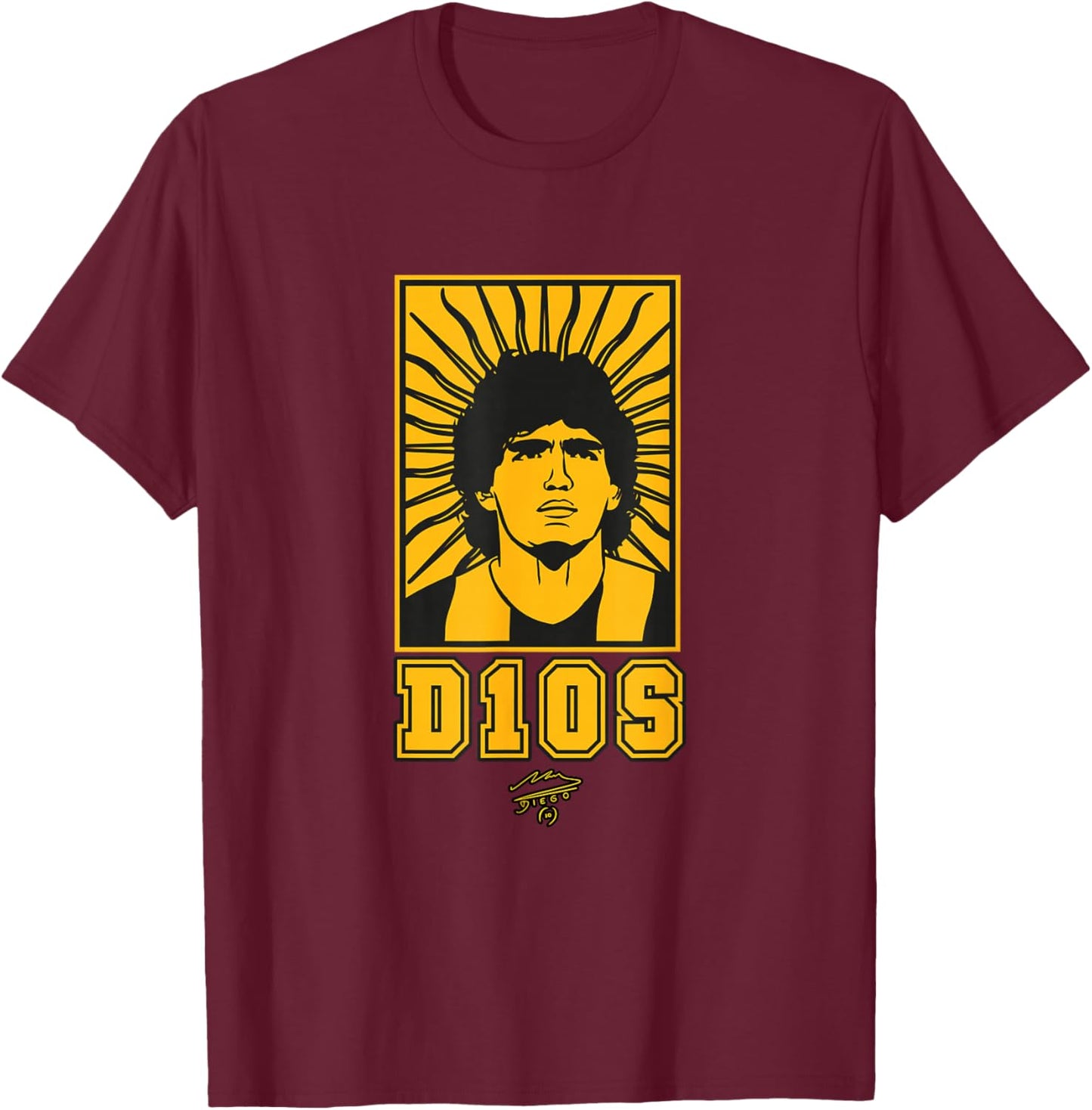 Maradona D10S T-Shirt - T-Shirt | Maroon