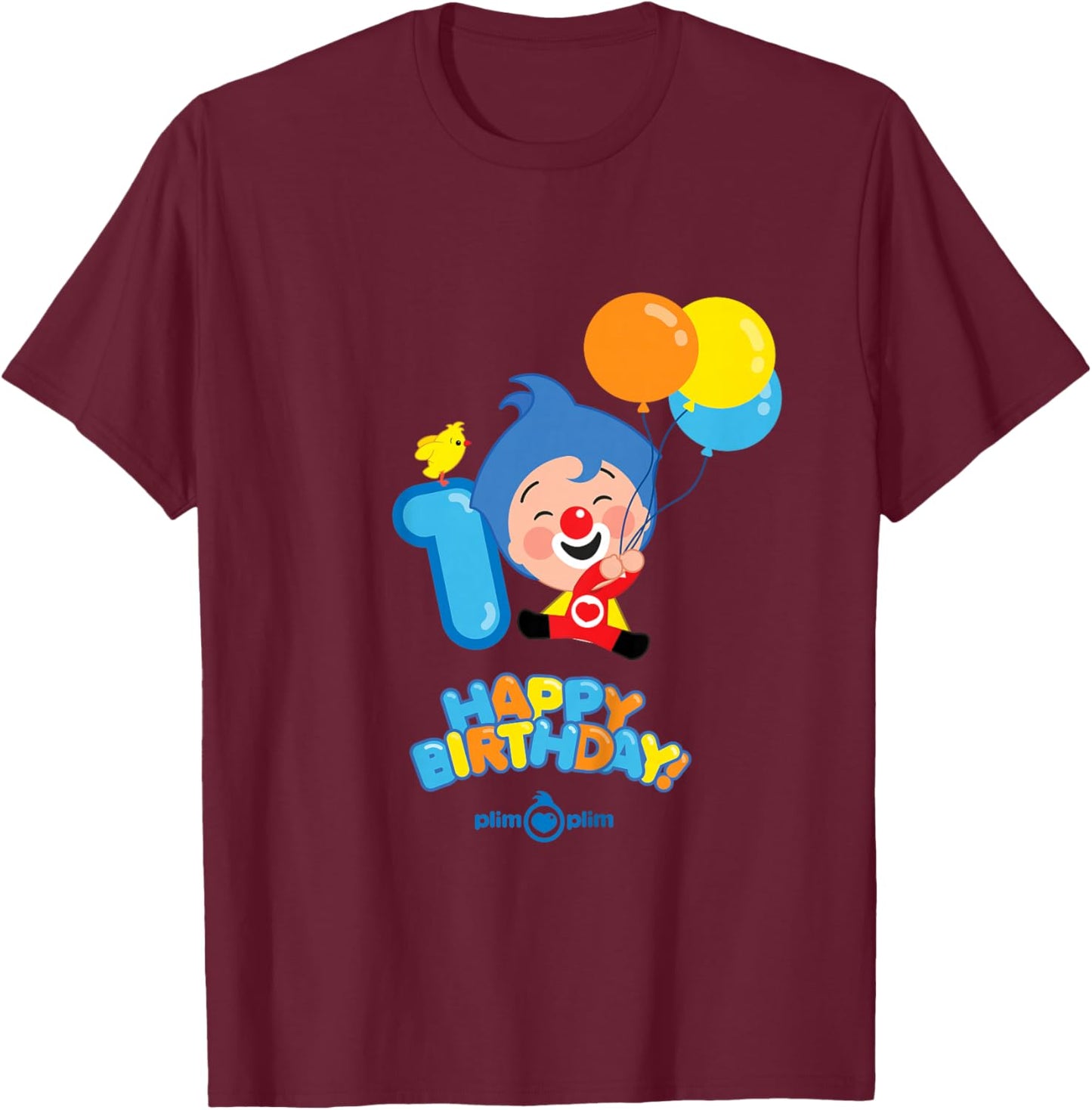 Plim Plim The Kindness Hero - Happy Birthday T-Shirt - T-Shirt | Maroon