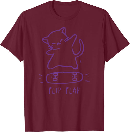 Cat Hip Hop Y2K Vintage Retro Hipster Edgy Streetwear Cat T-Shirt - T-Shirt | Maroon