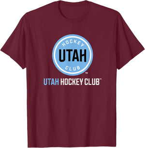 Utah Hockey Club Power Play Dark Heather Officially Licensed T-Shirt - T-Shirt | Maroon