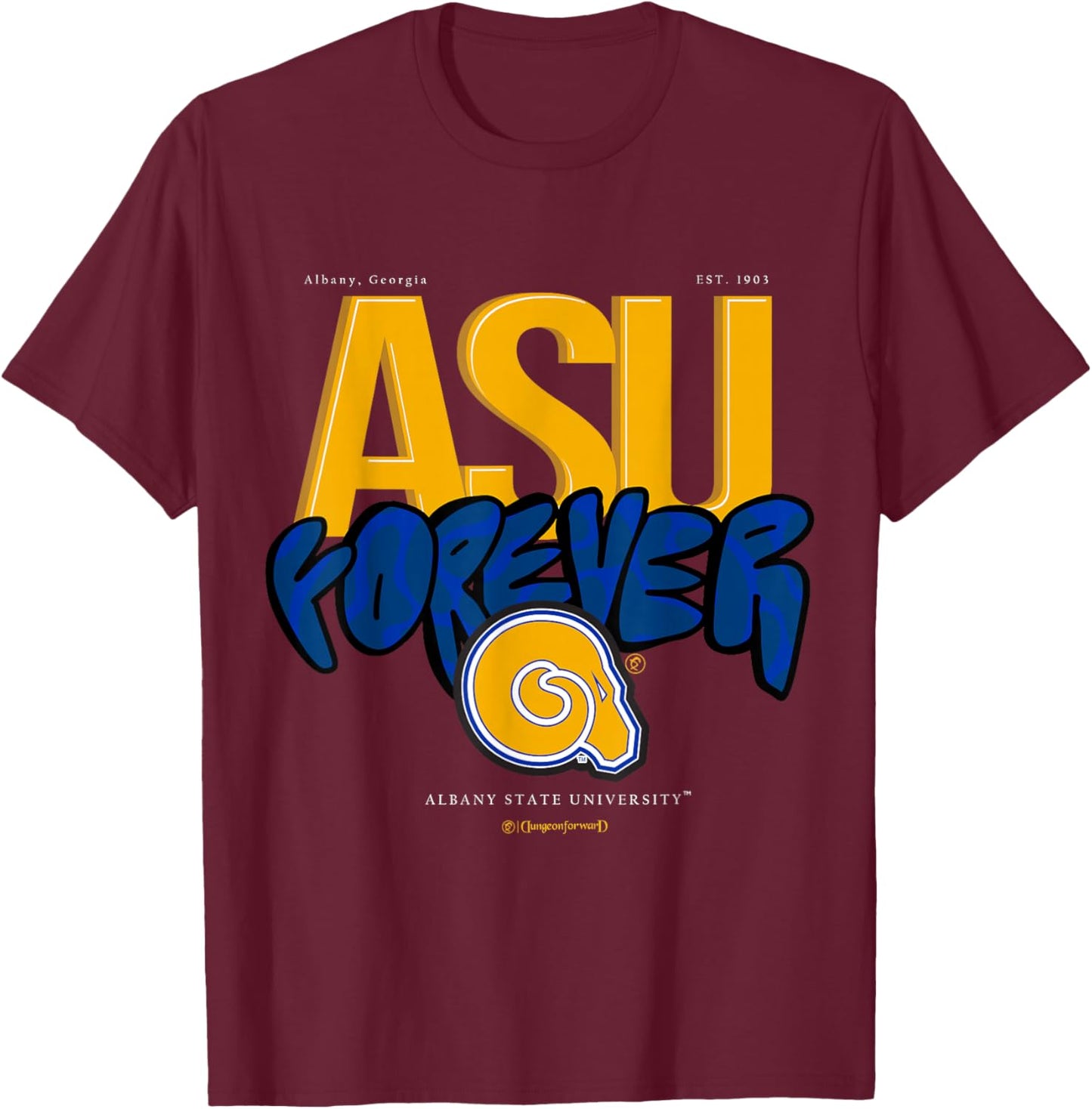 The Yard Essentials - Albany State University - ASU Forever T-Shirt - T-Shirt | Maroon