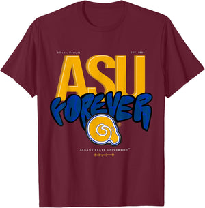 The Yard Essentials - Albany State University - ASU Forever T-Shirt - T-Shirt | Maroon