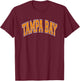 Tampa Bay Arched Orange Text T-Shirt - T-Shirt | Maroon