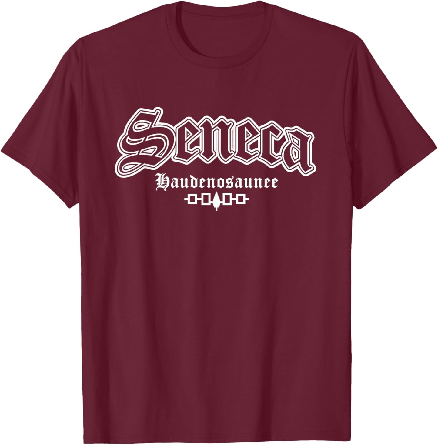 Seneca Haudenosaunee Iroquois Flag Native American Indian T-Shirt - T-Shirt | Maroon