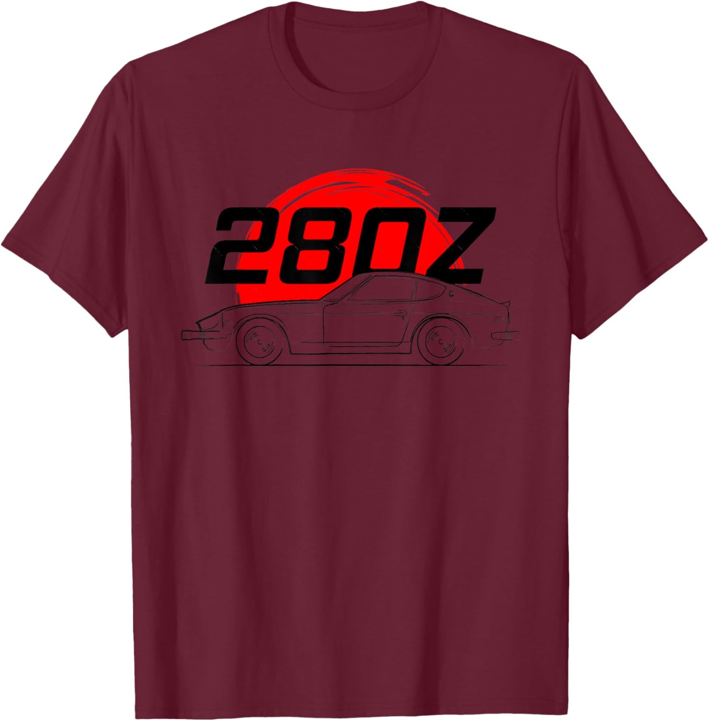 280z Sports Car T-Shirt - T-Shirt | Maroon