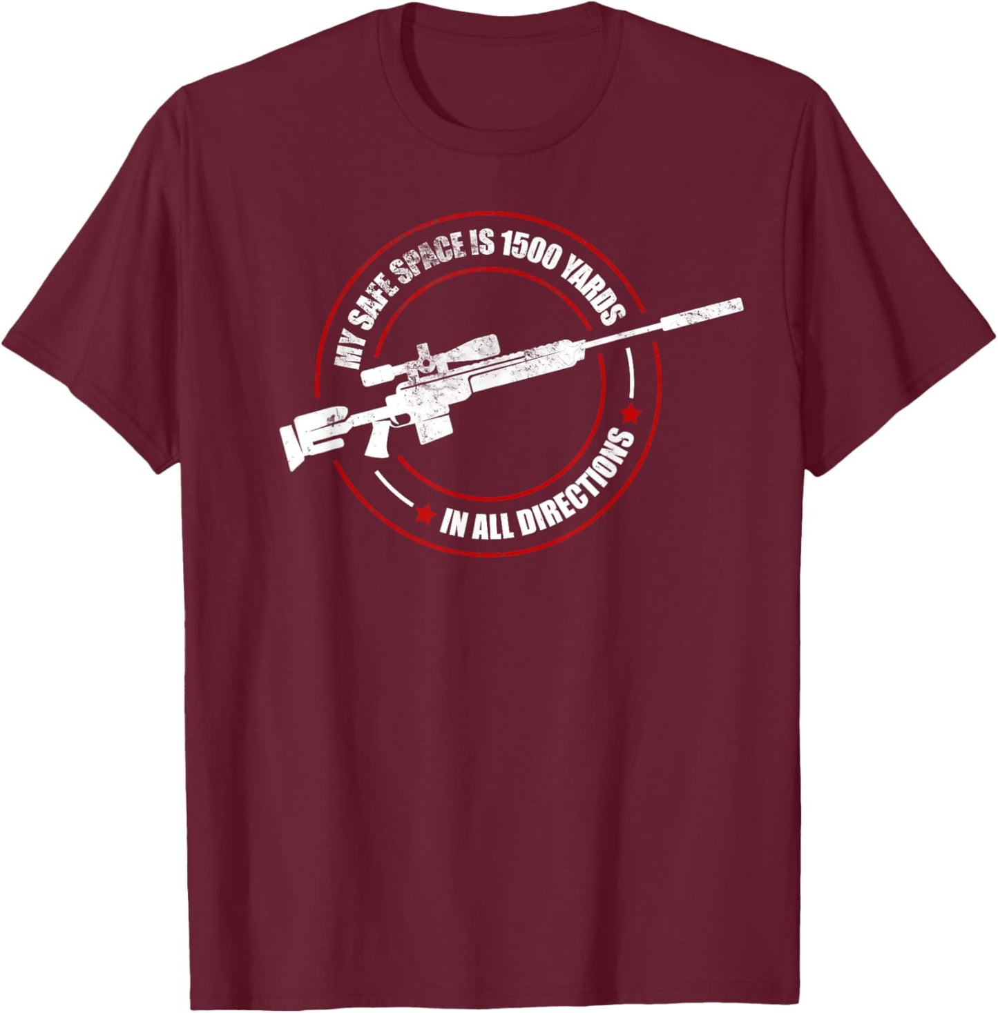 Vintage Armed Forces Military Funny Saying Veteran Sniper T-Shirt - T-Shirt | Maroon