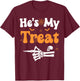 He's My Treat Skeleton Couples Matching Couple Halloween T-Shirt - T-Shirt | Maroon
