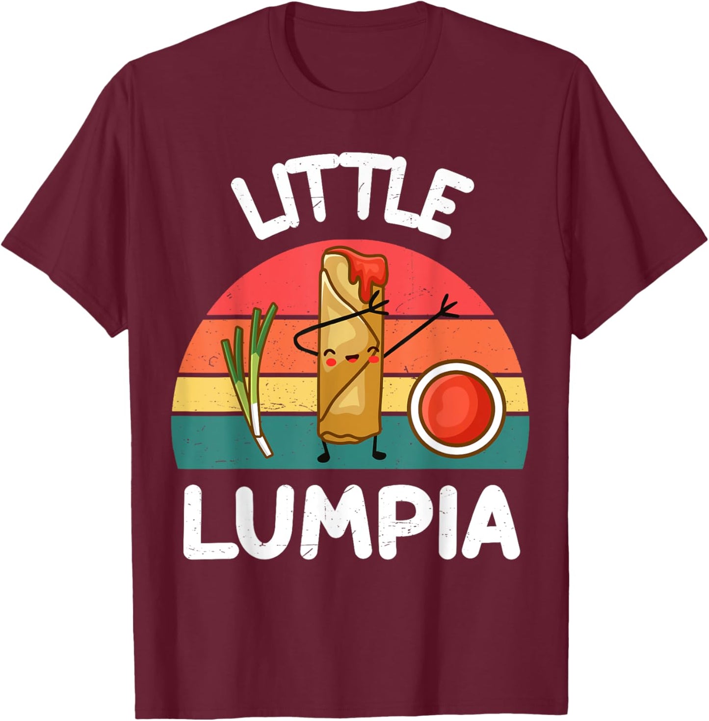 Toddler Boys Little Lumpia Cute Baby Girls Filipina Filipino T-Shirt - T-Shirt | Maroon