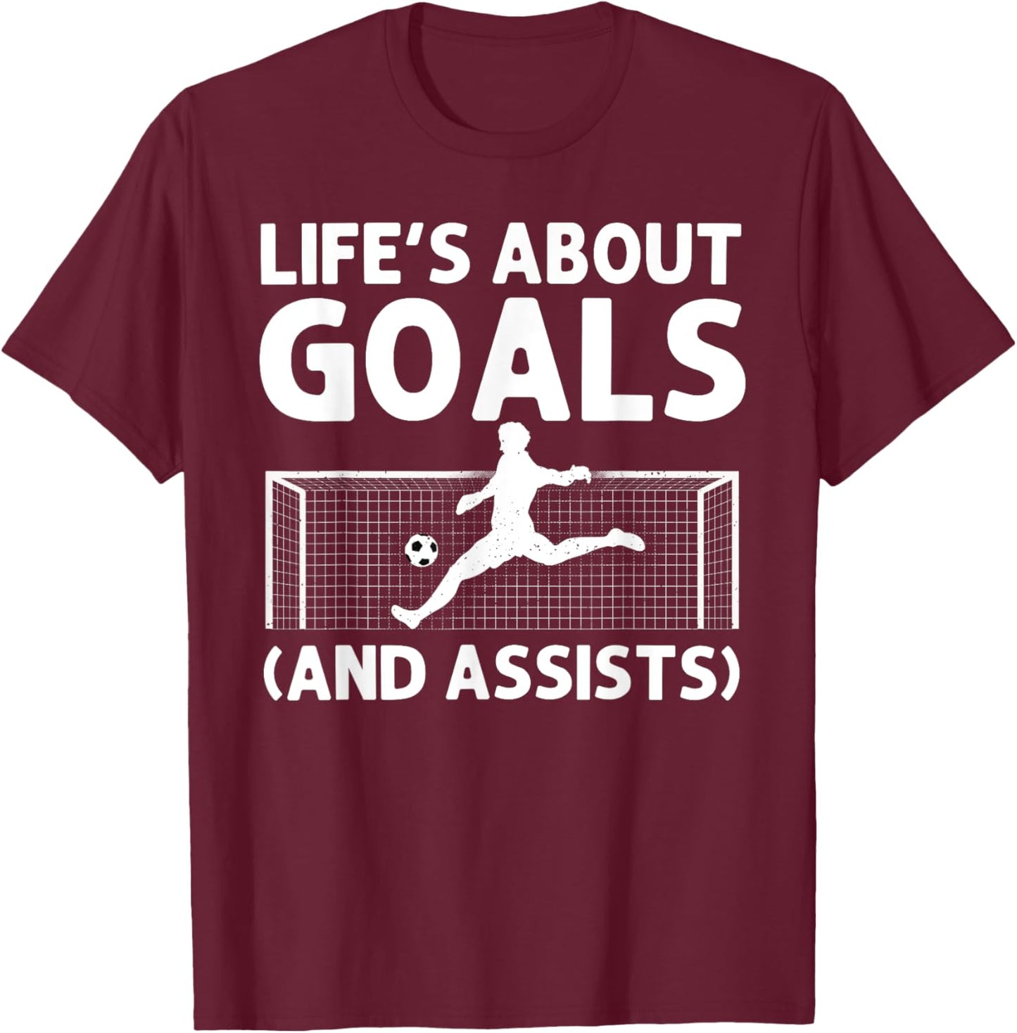 Funny Soccer Art For Boys Girls Men Women Gag Soccer Player T-Shirt - T-Shirt | Maroon