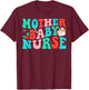 Mother Baby Nurse Christmas Postpartum Nursing NP RN Squad T-Shirt - T-Shirt | Maroon