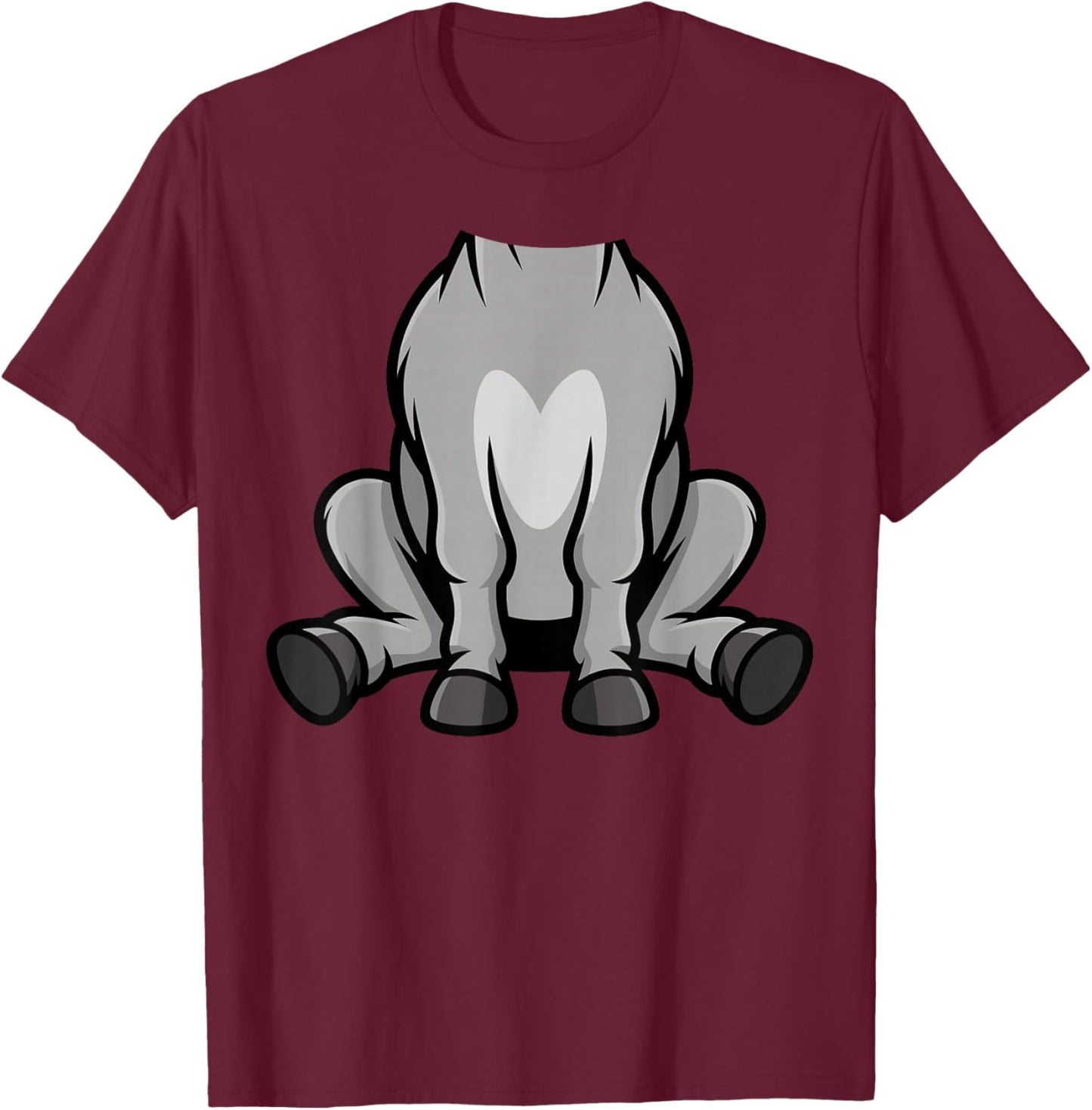 Esel Kostüm Tierkostüm Faschingskostüm Karneval Fasching T-Shirt - T-Shirt | Maroon