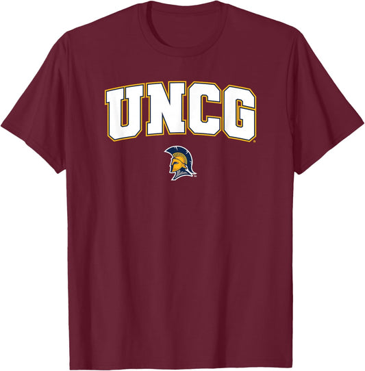 UNC Greensboro UNCG Spartans Arch Logo T-Shirt - T-Shirt | Maroon