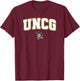 UNC Greensboro UNCG Spartans Arch Logo T-Shirt - T-Shirt | Maroon