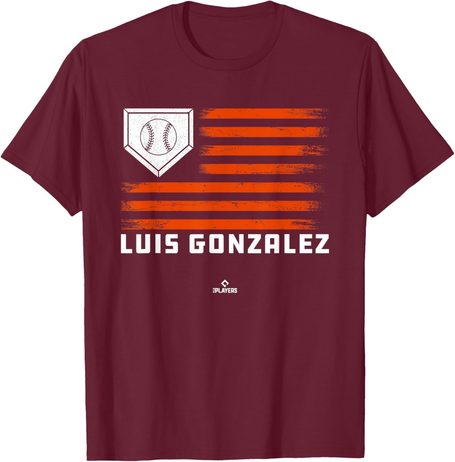 Vintage Flag Gameday Luis Gonzalez Prospect Baseball Fan T-Shirt - T-Shirt | Maroon