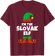 I'm The Slovak Elf Family Pajama Christmas Funny Slovakia T-Shirt - T-Shirt | Maroon