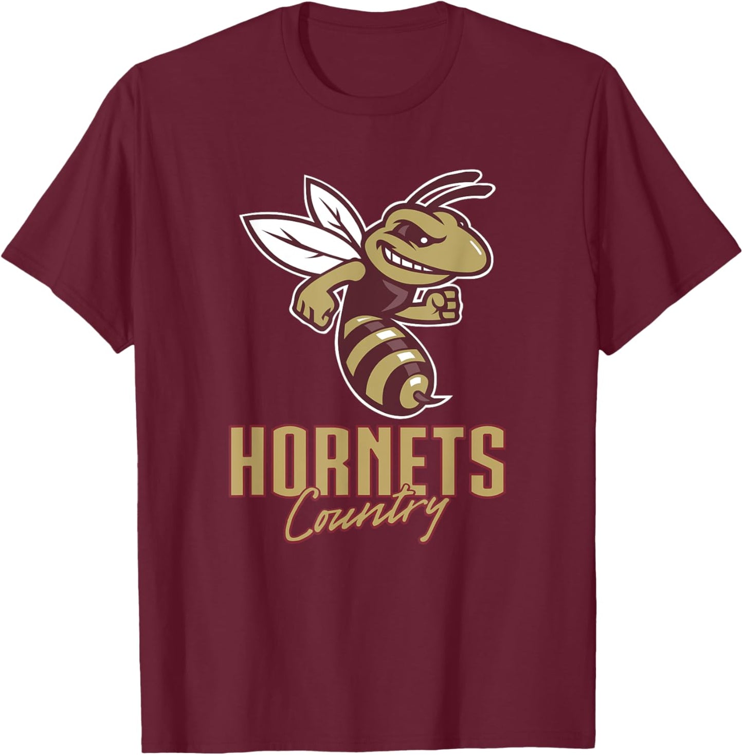 Licking Heights Hornets Logo Country HS T-Shirt - T-Shirt | Maroon