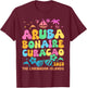 Aruba Bonaire Curacao 2025 Island Carribbean Traveling Trip T-Shirt - T-Shirt | Maroon