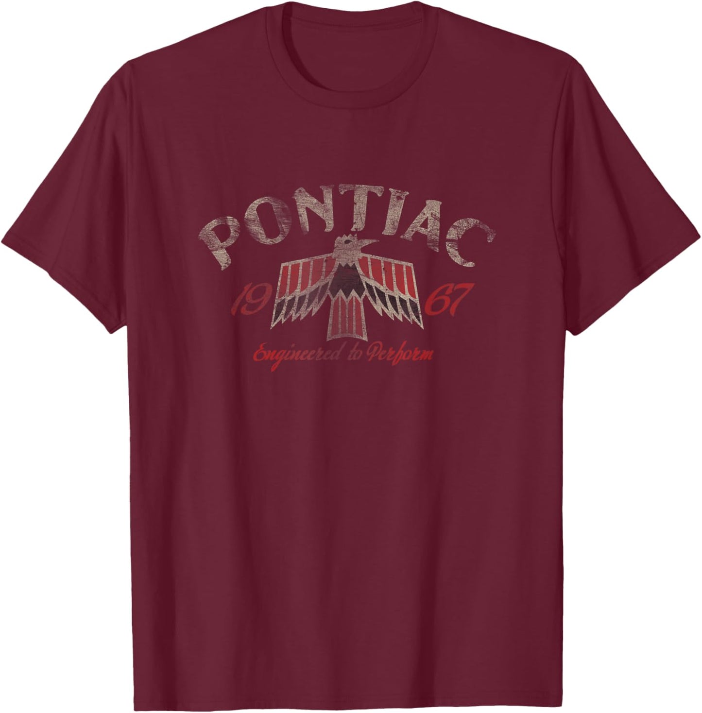 Pontiac 1967 Engineered to Perform | #14265 T-Shirt - T-Shirt | Maroon