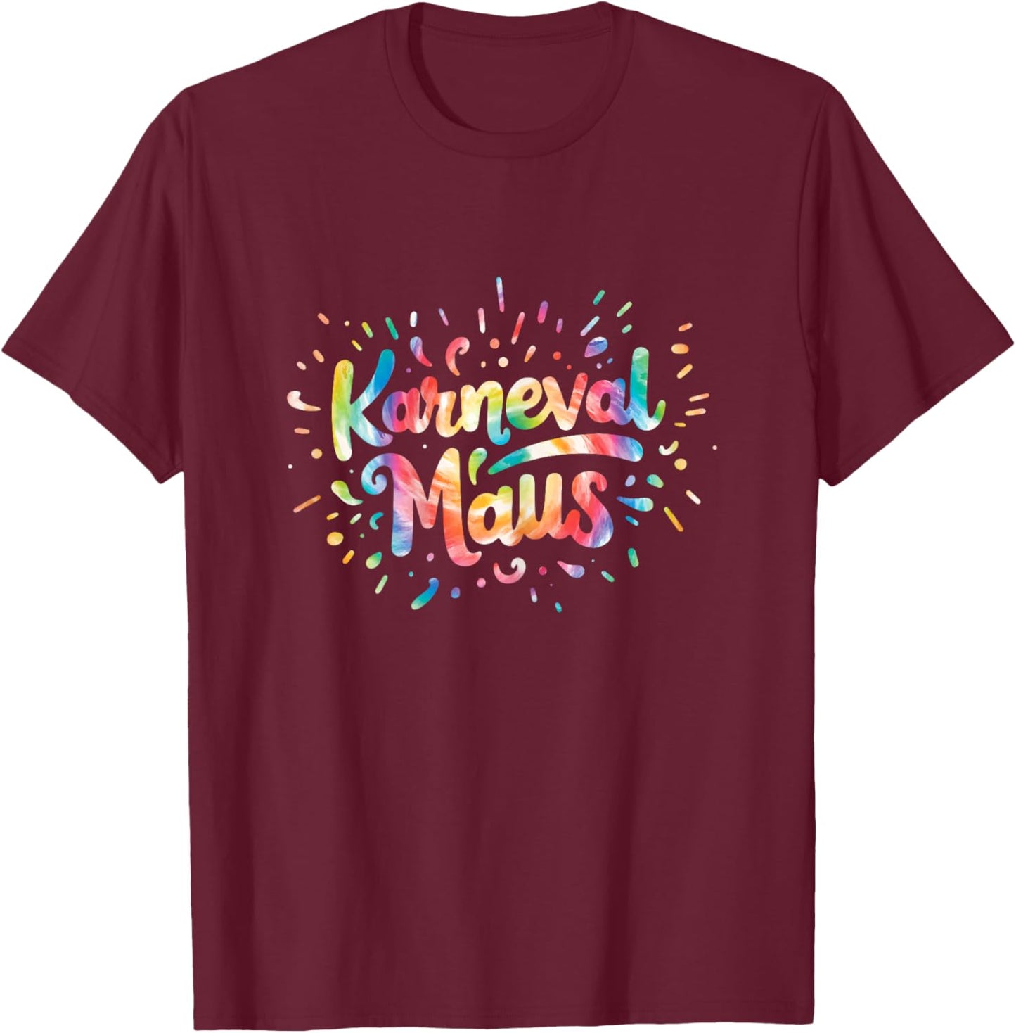 Carnival Mouse Carnival Party Outfit Carnival Fancy Dress T-Shirt - T-Shirt | Maroon