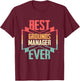 Vintage Best Grounds Manager Ever T-Shirt - T-Shirt | Maroon