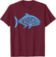 Ulua Fishing Native Hawaiian - Hawaiian Tribal T-Shirt - T-Shirt | Maroon