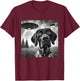 German Shorthaired Pointer Funny Selfie UFO Weird Aliens T-Shirt - T-Shirt | Maroon