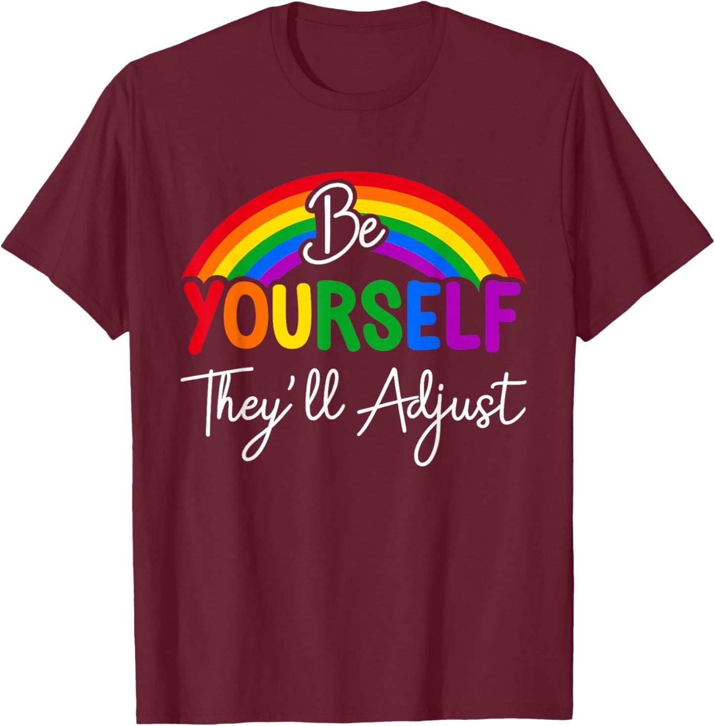 Funny Skeleton Hand LGBTQ Pride Rock Gift Women Girls T-Shirt - T-Shirt | Maroon