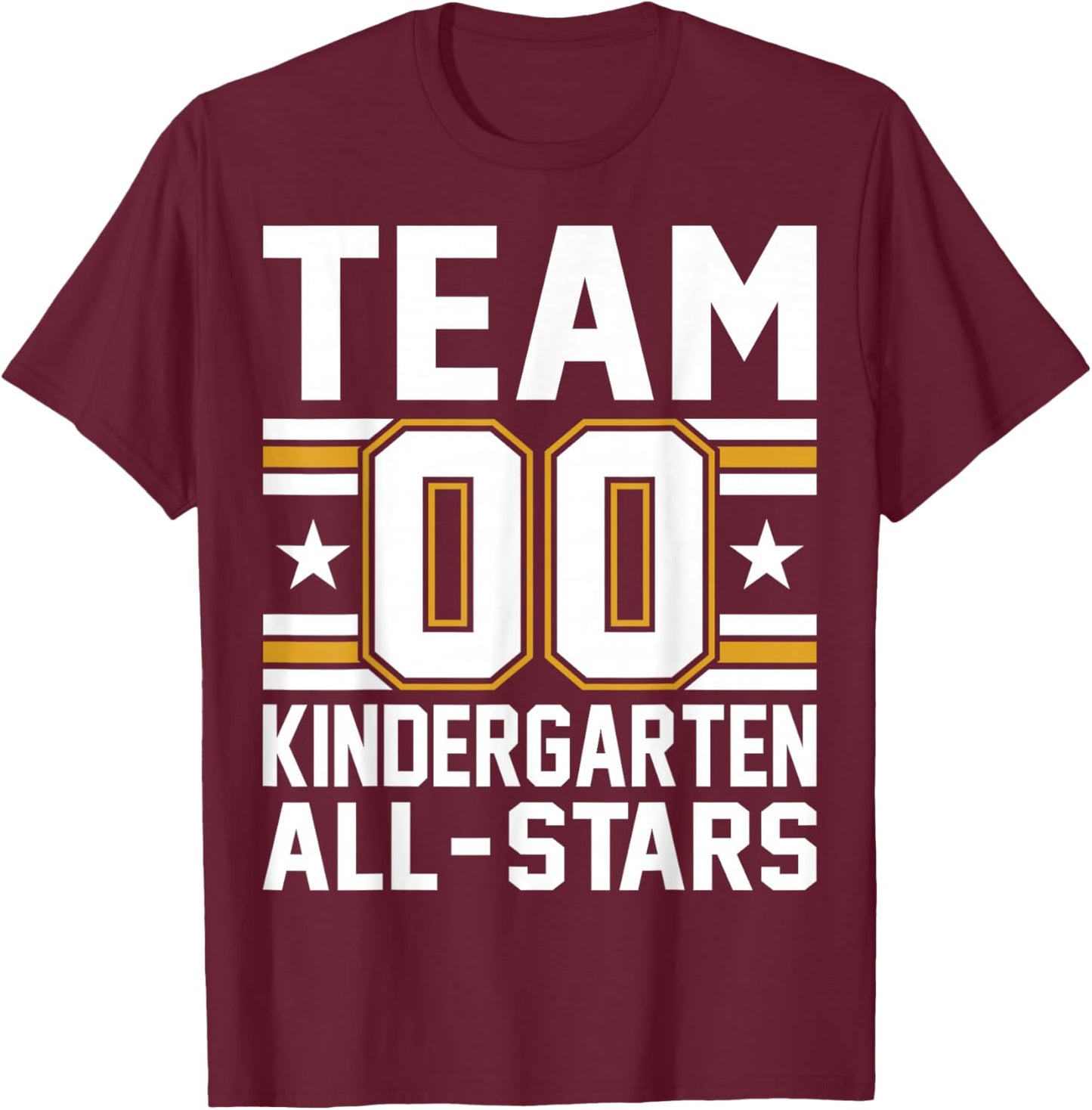 Kids Sports Preschool Team Kindergarten All Stars Jersey T-Shirt - T-Shirt | Maroon