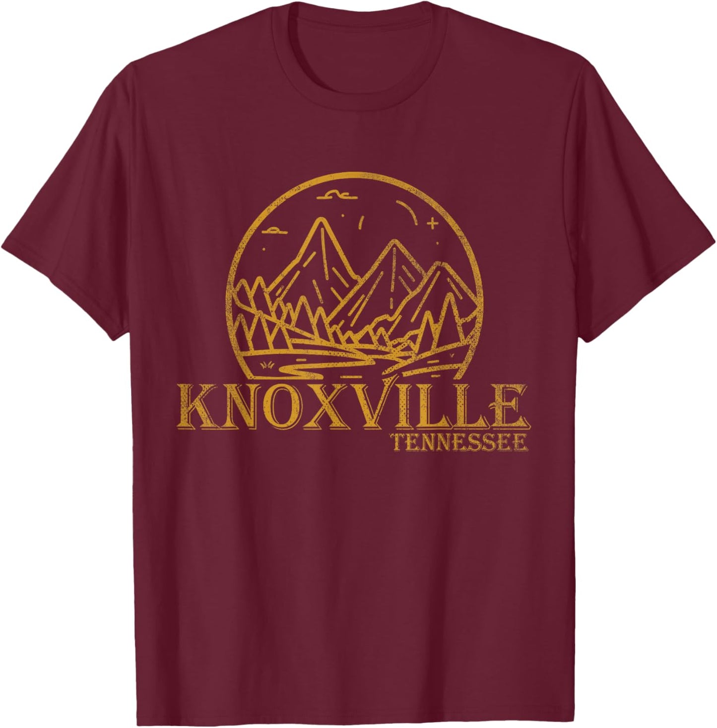 Knoxville Tennessee TN | Outdoor Hiking T-Shirt - T-Shirt | Maroon