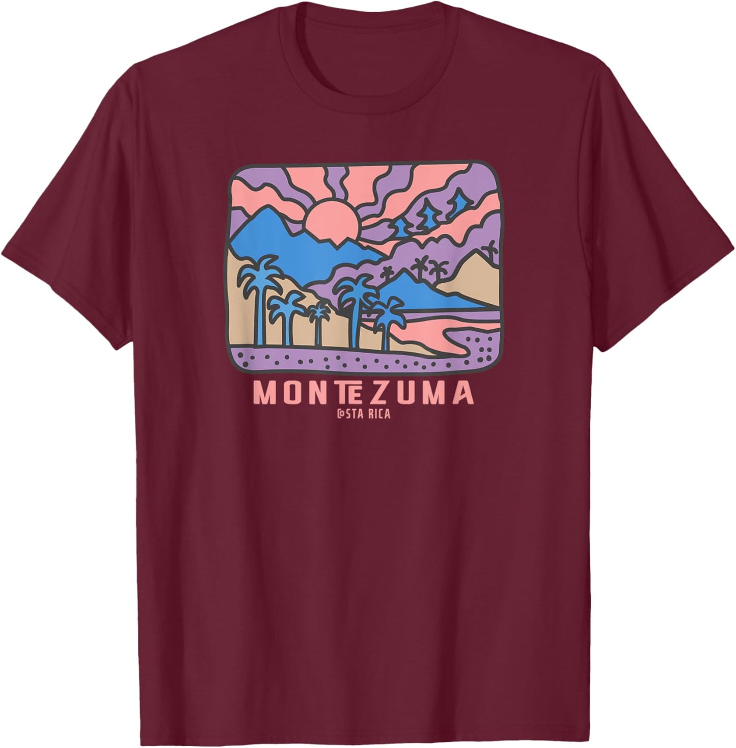 Montezuma Costa Rica T-Shirt - T-Shirt | Maroon