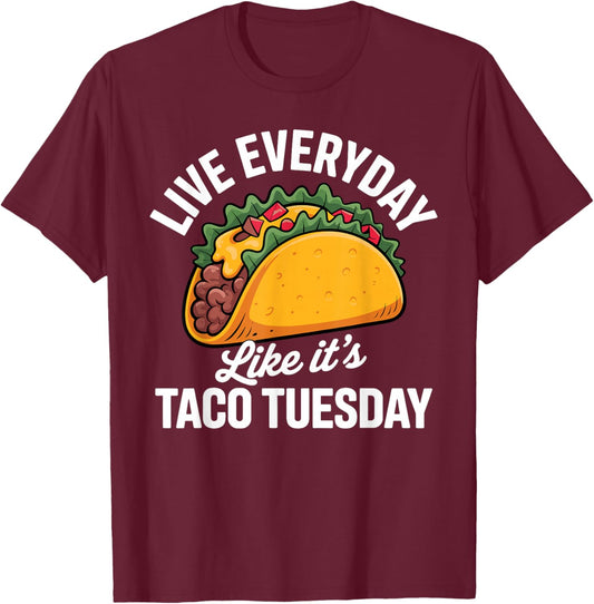 Funny Taco Costume Women Cinco De Mayo Taco Lover T-Shirt - T-Shirt | Maroon