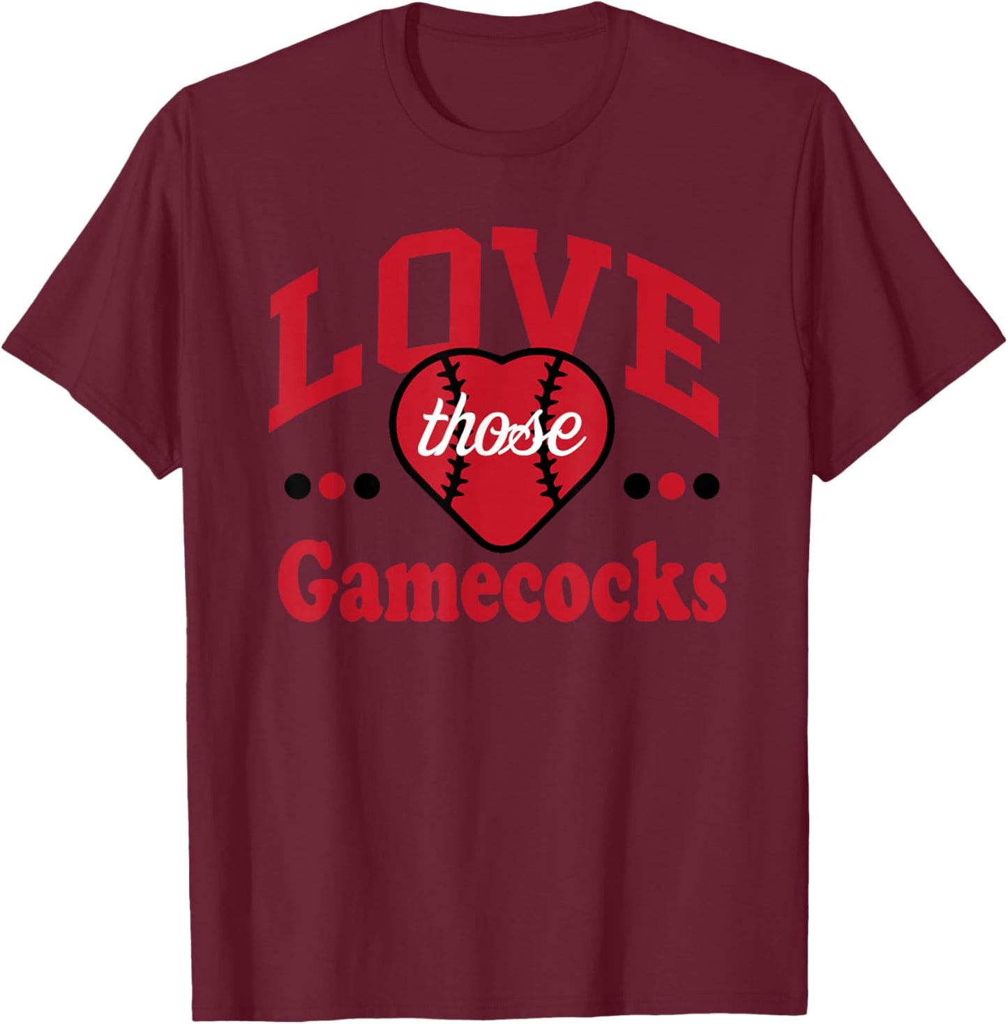 Love those Gamecocks Football Spirit T-Shirt - T-Shirt | Maroon