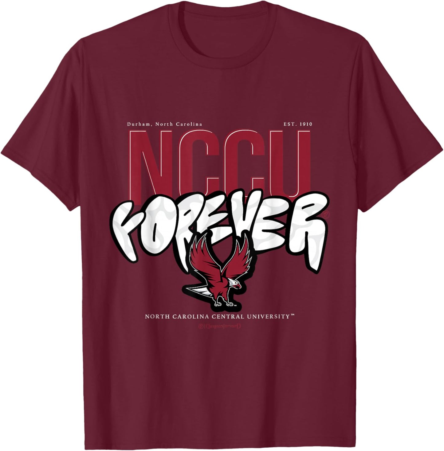 The Yard Essentials - North Carolina Central - NCCU Forever T-Shirt - T-Shirt | Maroon