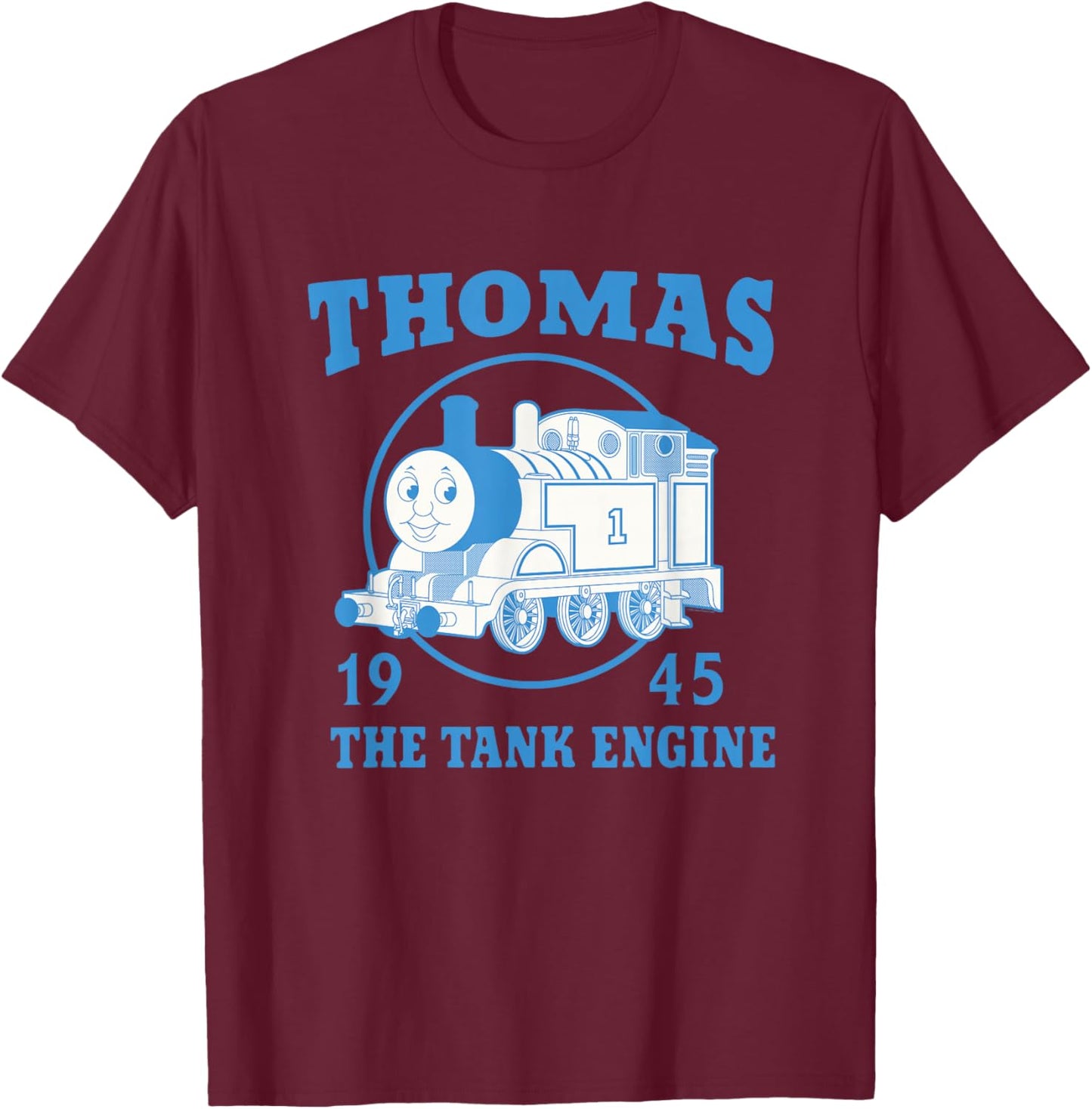 Thomas & Friends - Vintage Blue Thomas the Tank Engine T-Shirt - T-Shirt | Maroon