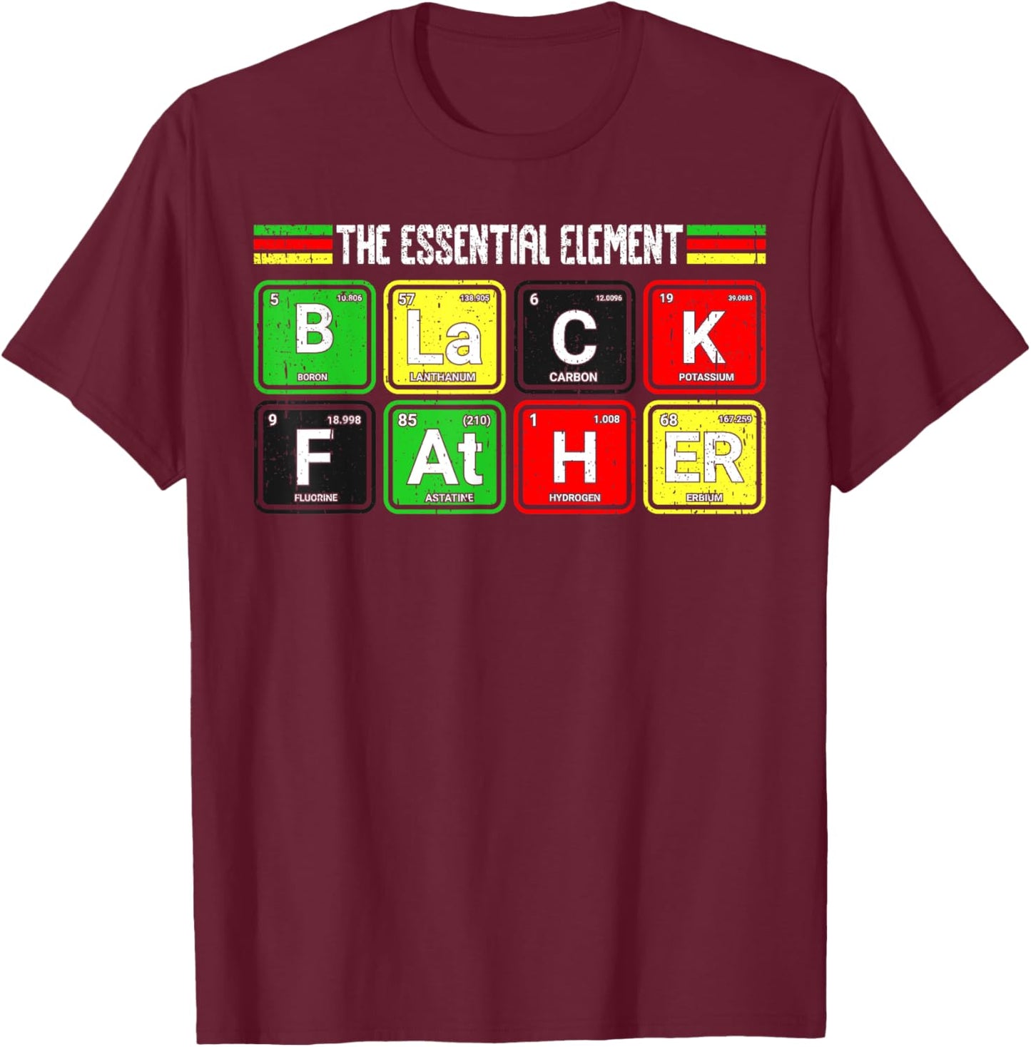 Black Father Essential Element African American History T-Shirt - T-Shirt | Maroon