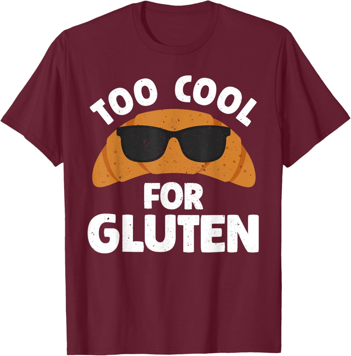 Funny Gluten Free Art For Boys Girls Men Celiac Awareness T-Shirt - T-Shirt | Maroon
