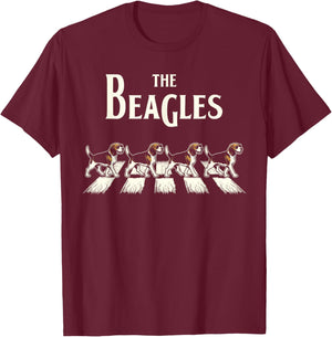 The Beagles Funny Retro Music Men Women Kids Funny Beagles T-Shirt - T-Shirt | Maroon