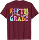 Fifth Grade Dream Team Retro Back To School Teacher Student Men Women Kids T-Shirt - T-Shirt | Maroon