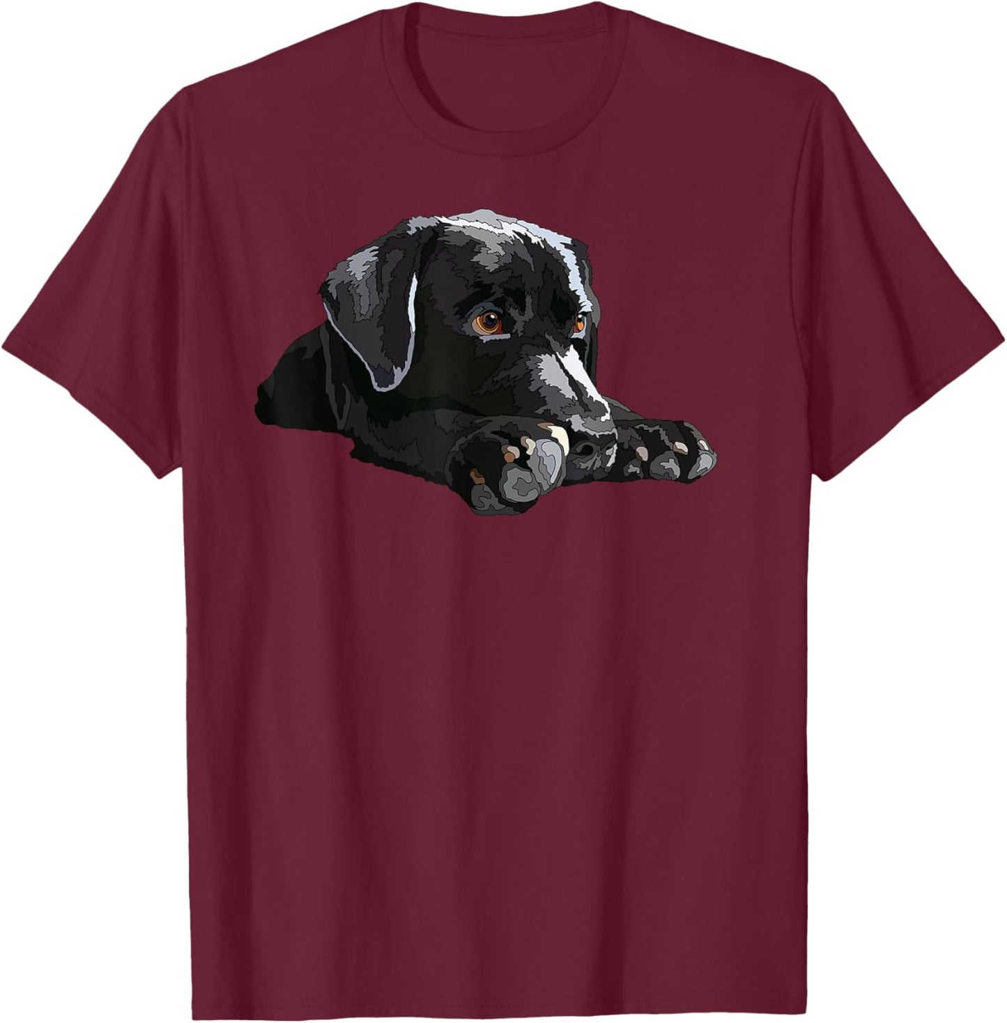 Black Labrador Retriever Black Lab Dog Mom Mother Dad Father T-Shirt - T-Shirt | Maroon