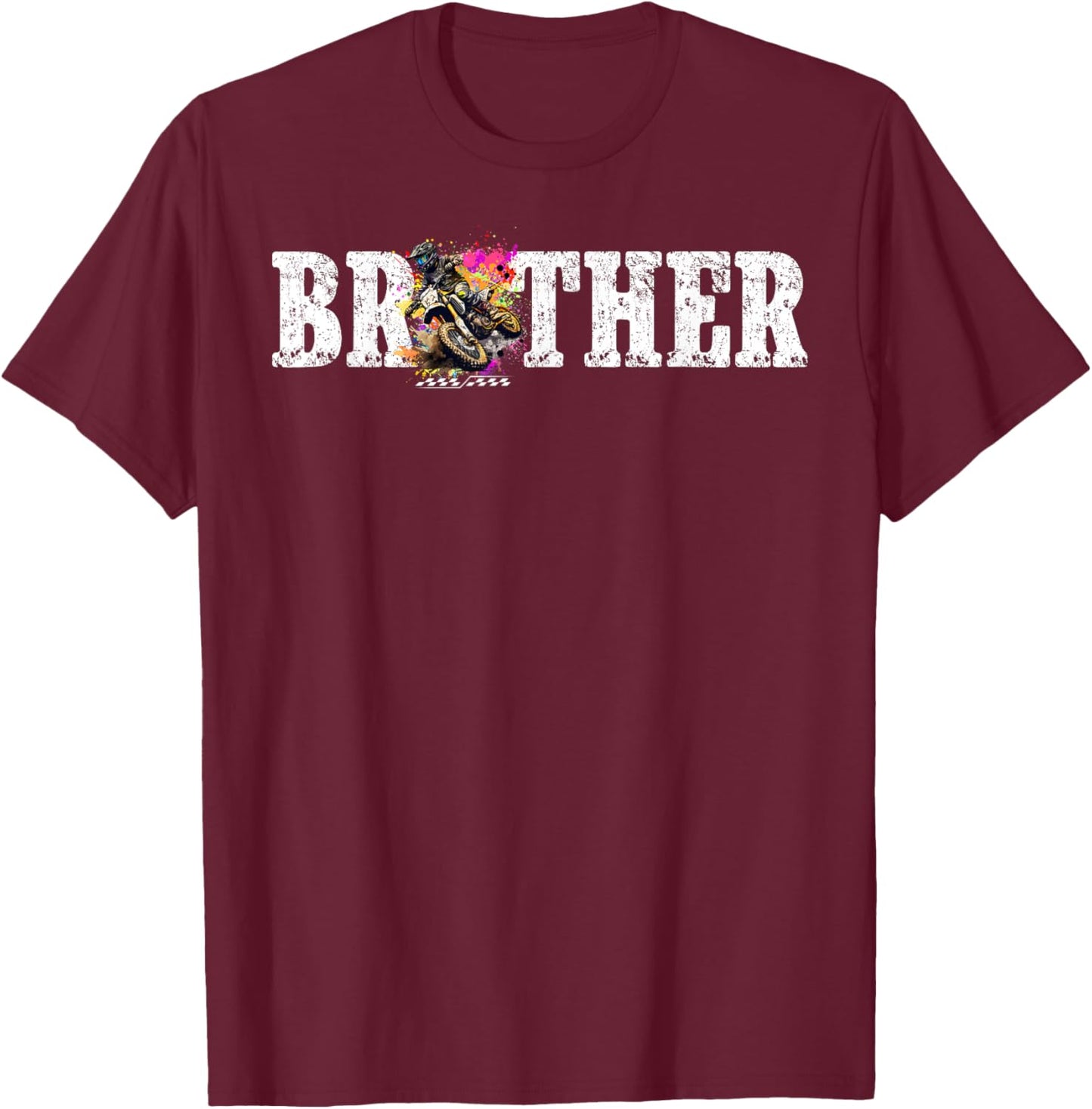 Brother Motocross Birthday MX Dirt Bike T-Shirt - T-Shirt | Maroon