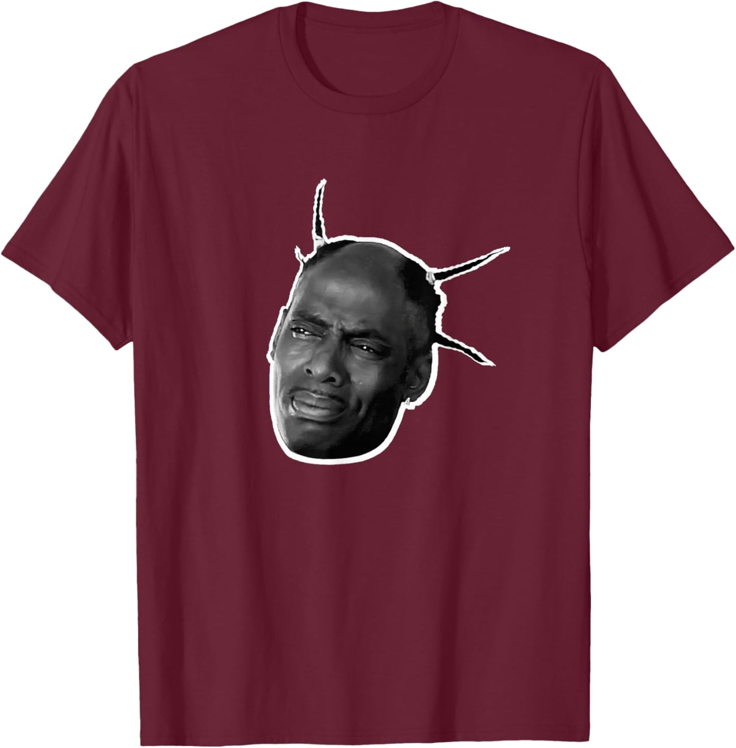 Two Hundred Thousand Dirty COOLIO HEAD - -Adults, Black, Small, Short Sleeve T-Shirt - T-Shirt | Maroon