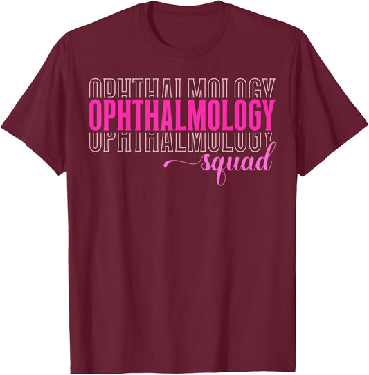 Cute Ophthalmology Squad Ophthalmologist T-Shirt - T-Shirt | Maroon