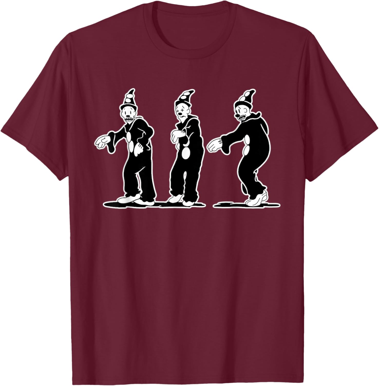 Koko the Clown Ghost Gothic Dance T-Shirt - T-Shirt | Maroon